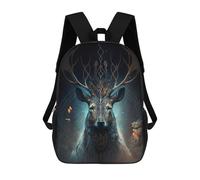 sinyumoney Fantasy Deer Mochila Escolar Para Niños De 17 Pulgadas, Mochila Informal De Viaje Para Niños Y Niñas, Mochila De Gran Capacidad Para El Día A Día 17inch