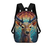 sinyumoney Fantasy Deer Portrait -1 Mochila Escolar Impresa En 3D Mochila Escolar De Moda Para Niños Mochilas Para Niños Estudiantes De Secundaria 17inch