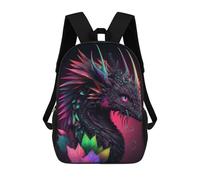 sinyumoney Fantasy Dragon Art Print-4 Mochilas Para Niños 17inch Mochila Escolar Mochila Escolar Impresa En 3D Para Niños De Primaria Y Secundaria