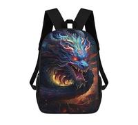 sinyumoney Fantasy Dragon Artwork -8 Mochila Escolar De 17 Pulgadas Impresa En 3D Mochilas Infantiles Mochila Genial Impresa En 3D Para Niños De Primaria Y Secundaria