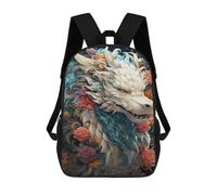 sinyumoney Fantasy Dragon Head Artwork Mochila Escolar, Bolso Resistente Para Portátil, Ideal Para Acampar, Aventuras Al Aire Libre Y Viajes Diarios 17inch