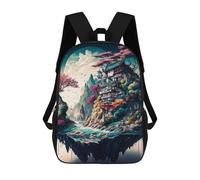 sinyumoney Fantasy Floating Island -1 Mochila Escolar Impresa En 3D Para Niños, Mochila Escolar, Mochilas De Viaje, Bolso Informal De Moda Para Niños Y Estudiantes 17inch