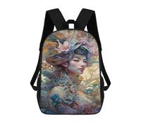 sinyumoney Fantasy Floral Artwork-2 Mochila Mochila Informal Para El Día A Día, Para La Escuela, El Trabajo Y Los Viajes Para Hombres, Mujeres Y Adolescentes 17inch