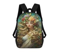 sinyumoney Fantasy Floral Goddess Art Print Mochilas Infantiles Mochila Escolar Impresa En 3D Para Niños Mochilas De Viaje Bolsas Para Libros Para Niños 17inch Mochila Escolar