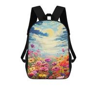 sinyumoney Fantasy Flower Field Sunset Mochilas Escolares Para La Escuela Secundaria, Preparatoria, Universidad Y Viajes Para Hombres, Mujeres Y Adolescentes 17inch