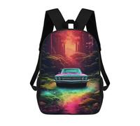 sinyumoney Fantasy Forest Car Adventure Mochila Escolar Infantil Impresa En 3D Para Niños, Mochila De Viaje De Alta Capacidad, Mochilas Para Libros De 17 Pulgadas Para Niños