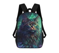 sinyumoney Fantasy Forest Cat Art Print-1 Mochilas Infantiles Impresas En 3D De 17 Pulgadas. Mochila Escolar Informal Impresa En 3D Para Niños De Primaria Y Secundaria.
