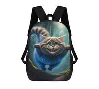 sinyumoney Fantasy Forest Cat Art Print-2 Mochila Escolar Infantil De 17 Pulgadas Con Estampado 3D, Mochila Moderna Para Niños, Mochilas De Viaje, Bolsas Para Libros, Mochila Escolar Infantil
