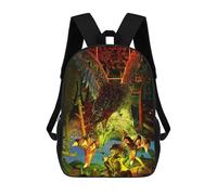 sinyumoney Fantasy Forest Creatures Mochila Escolar Para Niños Y Niñas, Mochila Informal De Viaje, Mochila De Gran Capacidad Para El Día A Día 17inch