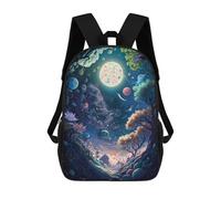 sinyumoney Fantasy Forest Moonlit Path Mochila, Mochila Escolar Impresa En 3D, Bolsa Para El Almuerzo Escolar, Mochila De Viaje, Mochila Para Amigos, Mochila Escolar Para Niñas Y Niños 17inch