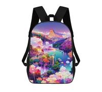 sinyumoney Fantasy Forest Reflections Mochilas Para Niños, Mochilas Escolares Personalizadas En 3D Para Niños Y Niñas, Mochilas Escolares Grandes, Mochilas Informales Para El Día A Día 17inch