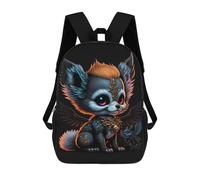 sinyumoney Fantasy Fox Art Print-1 Mochila Escolar Infantil De 17 Pulgadas Con Estampado 3D De Películas De Anime Para Niños, Mochila De Viaje, Mochila Escolar Infantil