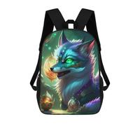 sinyumoney Fantasy Fox Artwork Mochila Escolar Infantil De 17 Pulgadas Con Estampado 3D, Mochila Moderna Para Niños, Mochilas De Viaje, Bolsas Para Libros, Mochila Escolar Infantil