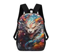 sinyumoney Fantasy Fox Artwork Mochilas Infantiles Mochila Escolar Impresa En 3D Para Niños Mochilas De Viaje Bolsas Para Libros Para Niños 17inch Mochila Escolar