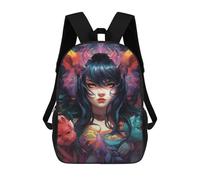 sinyumoney Fantasy Fox Ears Artwork Mochila Escolar Infantil De 17 Pulgadas, Mochila Escolar Impresa En 3D Para Niños De Primaria Y Secundaria