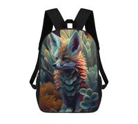 sinyumoney Fantasy Fox in Lush Garden Mochila Escolar Infantil Impresa En 3D Para Niños, Mochilas De Viaje De Alta Capacidad, Bolsas Para Libros, Mochila Escolar Infantil 17inch