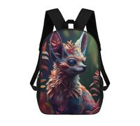 sinyumoney Fantasy Fox Portrait Mochilas Para Niños Mochila Escolar Mochila Escolar Impresa En 3D Para Niños Estudiantes De Primaria Y Secundaria 17inch