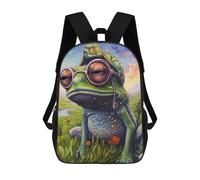 sinyumoney Fantasy Frog in Goggles Mochila Infantil, Mochila Escolar De Gran Capacidad Para Estudiantes, Mochila Para Libros, Mochila Para Niños, Niñas, Adultos Y Adolescentes 17inch