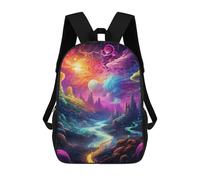 sinyumoney Fantasy Galaxy Landscape -2 Mochila Escolar Para Niños, Mochila Escolar De Gran Capacidad Para Niños, Mochila Escolar 3D, Regalos Para Niños 17inch