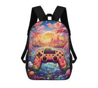 sinyumoney Fantasy Game Controller Artwork -10 Mochila Escolar Impresa En 3D Para Niños Y Niñas, Mochila Para Portátil Para Niños/estudiantes/adultos 17inch