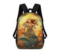 sinyumoney Fantasy Garden Dress Mochila Escolar Impresa En 3D 17inch Mochila Escolar Infantil Mochilas De Viaje Mochila Informal De Moda Para Niños Y Estudiantes
