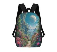 sinyumoney Fantasy Garden Path Mochila Escolar De Moda Para Estudiantes, Adecuada Para Niños Y Niñas, Mochila Informal Para Viajes Al Aire Libre, Esencial Para El Día A Día 17inch