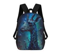 sinyumoney Fantasy Giraffe in Enchanted Forest Mochila Infantil, Mochila Escolar Impresa En 3D, Mochila Para Niños Y Niñas, Mochila Escolar Ajustable Para La Escuela Primaria 17inch
