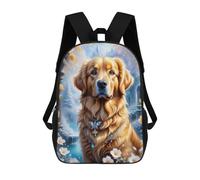 sinyumoney Fantasy Golden Retriever Mochilas Para Niños Mochila Escolar Mochila Escolar Impresa En 3D Para Niños Estudiantes De Primaria Y Secundaria 17inch