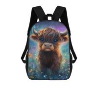 sinyumoney Fantasy Highland Cow Art Print-3 17inch Mochilas Escolares Impresas En 3D, Mochilas Escolares De Moda Para Niños De Primaria Y Secundaria