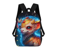 sinyumoney Fantasy Horned Beast Art Print 17inch Mochila Escolar Impresa En 3D Para Niños, Mochila Escolar Informal De Moda, Mochilas De Viaje Para Niños Y Estudiantes.
