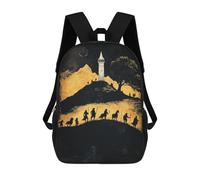 sinyumoney Fantasy Journey to The Tower Mochilas Impresas En 3D 17inch Mochila Escolar Infantil Para Exteriores, Mochila Informal De Día, Bolsas De Viaje Informales Para Estudiantes De Secundaria