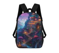 sinyumoney Fantasy Landscape 3 Mochila Infantil Con Impresión 3D, Mochila Escolar Para Niños, Mochila Informal Divertida Para Niños Y Adolescentes 17inch