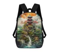 sinyumoney Fantasy Landscape 33 Mochila Escolar Para Niñas 17inch Mochila Informal Ligera Para Niños Y Niñas, Ideal Para Estudiantes De Secundaria