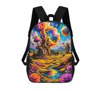 sinyumoney Fantasy Landscape with Castle Mochilas Infantiles Mochila Escolar Mochila Impresa En 3D Para Niños Mochilas De Viaje Bolsas Para Libros Mochila Escolar Para Niños 17inch