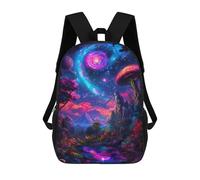 sinyumoney Fantasy Landscape with Galaxy Mochila De Peluche Con Dibujos Animados, Mochila 3D Para Niños, Bolsa Escolar, Idea De Regalo De Cumpleaños Para Niños Y Niñas 17inch