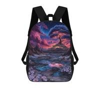 sinyumoney Fantasy Landscape with Tree And Castle Mochilas Escolares Impresas En 3D, Mochila Escolar Informal Para Niños, Mochila Escolar De Moda Para Estudiantes De Secundaria 17inch