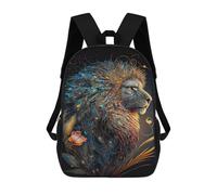 sinyumoney Fantasy Lion Art Print-5 Mochila Infantil De 17 Pulgadas, Mochila Escolar Con Estampado 3D De Dibujos Animados Para Niños Y Adolescentes.