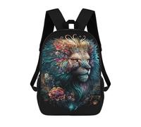 sinyumoney Fantasy Lion Art Print-7 Mochila Escolar Impresa En 3D 17inch Mochila Escolar Infantil Mochilas De Viaje Mochila Informal De Moda Para Niños Y Estudiantes