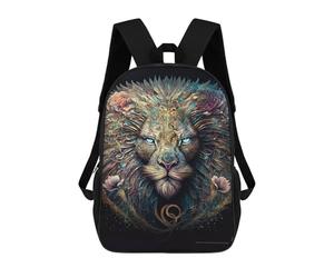 sinyumoney Fantasy Lion Art Print-8 Mochila Escolar Resistente Al Agua, Mochila De Viaje, Bolsa Para Computadora - Perfecta Para Viajes, Trabajo Y Uso Diario 17inch