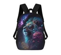 sinyumoney Fantasy Lion with Flowers -1 Mochila Escolar Impresa En 3D 17inch Mochila Escolar Infantil Mochilas De Viaje Mochila Informal De Moda Para Niños Y Estudiantes