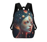 sinyumoney Fantasy Mermaid Portrait Mochila Escolar Infantil De Moda Informal Mochilas Infantiles Impresas En 3D Mochila Grande Para Niño 17inch
