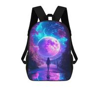sinyumoney Fantasy Moonlit Pathway Mochilas Impresas En 3D Para Niños 17inch Mochilas De Moda Informales Para El Día A Día, Bolsas De Viaje, Mochilas Informales Para Exteriores Para Niños Y Niñas