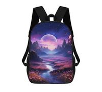 sinyumoney Fantasy Moonlit Valley Mochila Escolar Para Secundaria Y Preparatoria. Mochila Informal Para Adolescentes, Chicas, Chicos, Mujeres Y Hombres. 17inch