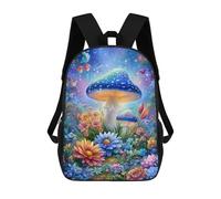 sinyumoney Fantasy Mushroom Garden Mochila Escolar Infantil Impresa En 3D Para Niños, Mochila De Viaje De Alta Capacidad, Mochilas Para Libros De 17 Pulgadas Para Niños