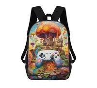 sinyumoney Fantasy Mushroom Kingdom Adventure -1 Mochila De Peluche Con Dibujos Animados, Mochila 3D Para Niños, Bolsa Escolar, Idea De Regalo De Cumpleaños Para Niños Y Niñas 17inch