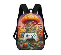 sinyumoney Fantasy Mushroom Land Adventure -1 Mochila Escolar Infantil Impresa En 3D Para Niños, Mochilas De Viaje De Alta Capacidad, Bolsas Para Libros, Mochila Escolar Infantil 17inch