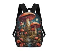 sinyumoney Fantasy Mushroom Landscape Mochilas Escolares Impresas En 3D, Mochila Escolar Informal Para Niños, Mochila Escolar De Moda Para Estudiantes De Secundaria 17inch
