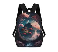 sinyumoney Fantasy Nature Cherry Blos Mochila Escolar Para Niños, Mochila Escolar De Gran Capacidad Para Niños, Mochila Escolar 3D, Regalos Para Niños 17inch