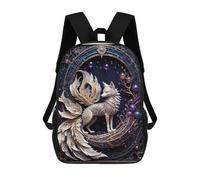 sinyumoney Fantasy Nine Tailed Fox Mochila Escolar Ligera Para Aeropuerto Y Universidad Para Estudiantes, Ideal Para El Campus, Viajes Al Aire Libre Y Deportes 17inch