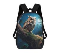 sinyumoney Fantasy Owl at Night Mochila Escolar Infantil Estampada Para Adultos Y Niños, Mochila De Viaje Para El Día A Día 17inch